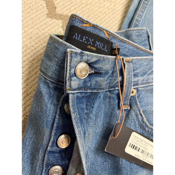 Alex Mill Carla High Rise Straight Jean, Vintage Light Wash, size 29, MSRP $225 - Picture 5 of 12